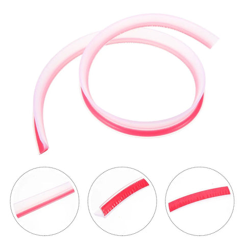 Smooth Sailing Peel And Stick Shower Door Sealing Strip Tpe Adhesive Caulk Tape for bathroom use, flexible red and clear design.