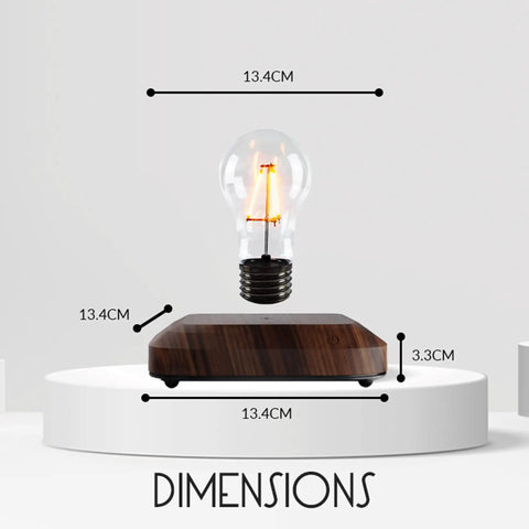 Floating Light Bulb Lamp With Magnetic Levitation And Wireless LED Illumination Cool Night Light For Modern Room Decor Eye Catching Tech Toy Rotating Floating Light For Desk Or Shelf