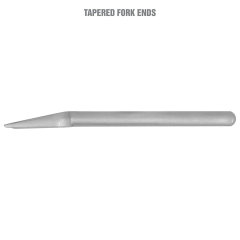 Side view of 15 16 Inch Ball Joint Separator Pickle Fork Tool Tie Rod Tool Heavy Duty Steel with tapered fork ends