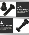 Premium Binding Screws And Countersunk Cap Nuts Designed For Hassle Free Install On Scrapbooks, showing black screws and caps.