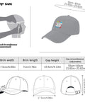 Light Grey Womens Adjustable Baseball Cap Lightweight Breathable Washed Distressed Low Profile Hat For Everyday Wear cap size guide