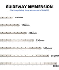 Compact Narrow Linear Guide Block Kit for CNC and 3D Printer parts, MGN7 to MGN15 series, guideway dimensions from 100mm to 400mm