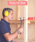 Person using a hammer to install shelves with easy-to-use stainless steel shelf dowel pins for cabinets and furniture.