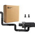 Plug And Play H2S Extruder Filament Sensor Replacement For 3D Printers Detects Filament Presence And Cutter Lever Position, Reliable Runout Sensor Part For H2S Extruder Assembly. Black plastic sensor, screws, and Bambu Lab box