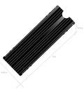 Double Sided M.2 NVMe Heatsink for 2280 SSDs Aluminum Cooler With Thermal Silicone Pad Fits PS5 and Desktop PC PCIe NVMe M.2 Drive Cooling Solution for Snappy Load Times Black, black aluminum heatsink, 3 x 0.95 x 0.4 in