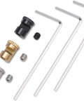 3 Pack Thumb Stud Replacement For Buck 110 Knife With Hex Wrench In Black Silver Brass Colors, Premium Stainless Steel And Brass Build
