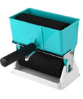 Handheld Adhesive Roller Knock Out Any Woodworking Or Crafting Job Smooth Operator Glue Spreader With Adjustable Flow And Comfortable Non Slip Grip Portable Applicator, teal roller with black foam.