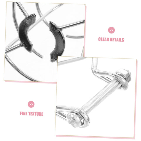 Close-up of Top Shelf Fire Sprinkler Head Protector Cage Covers For Upright Pendant Sidewall Compatible Systems, showcasing durable silver steel and detailed design.
