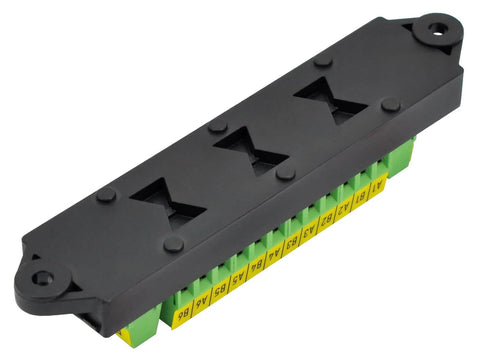 16 Amp AC DC 48 Volt 2 By 12 Position Terminal Block Distribution Module For Power Control Panels That Supports Multiple Module Extensions
