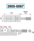 Diagram of Precision Toolmaker Vise 2 Inch Wide Jaw 1 Inch Deep Jaw 2.5 Inch Opening Ultra High Precision 0.0002 Inch Accuracy.