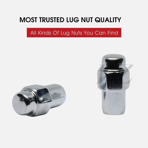 Mag Lug Nut Set 12mmx1.5 With Center Washer Chrome Finish for Cragar SS Wheels, showing two chrome lug nuts with hex heads.