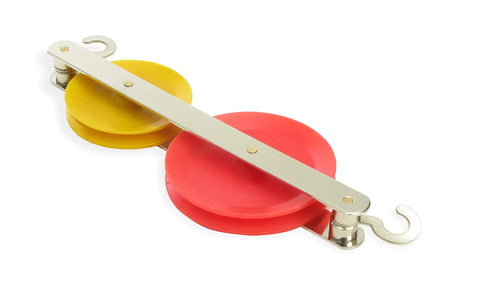 Physics Classroom Pulley Kit With String And Weights And Color Coded Pulleys From Single To Tandem Configurations For Grades 8-12
