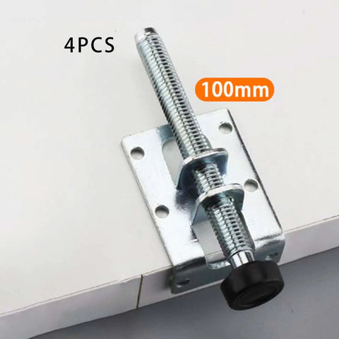 Adjustable Table Leg Leveler Foot Set For Chairs Desks And Cabinets 100mm Steel Sofa Lifter with anti-slip base