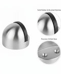 Heavy 2.2 Lb Stainless Steel Door Stop Wedge With Brushed Finish featuring solid rubber and precision drilled base