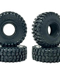 Black Label M/T 63mm by 21mm RC Tires for 1/24 Crawlers Fits Axial SCX24 RGT Element Enduro URUAV 4 Tires Pack