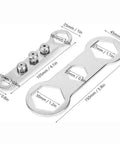 Cordless Rivet Gun Adapter Kit Converts Drill To Rivet Nut Tool wrenches with measurements display, silver, 1/4 inch hex shank
