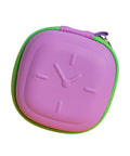 Heavy Duty Eva Travel Case For 140W Fast Charger And Usb C Cable Organizer in vibrant purple with green zipper.