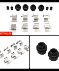 Must-Have Front Side Disc Brake Hardware Kit Fits Honda Accord And Prelude From 90 To 2002 For Smooth Stopping Power And Reliable Performance On The Road Without Breaking A Sweat. brake hardware kit with springs and boots