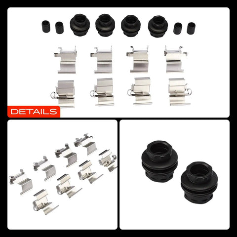 Must-Have Front Side Disc Brake Hardware Kit Fits Honda Accord And Prelude From 90 To 2002 For Smooth Stopping Power And Reliable Performance On The Road Without Breaking A Sweat. brake hardware kit with springs and boots