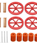 Upgraded Ender 3 Springs Kit With Hand Twist Leveling Nuts, orange springs, red nuts, silicone columns for Ender 3 V2 V3 Pro 5