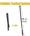 Foldable 29 Inch VHF UHF Ham Radio Antenna With SMA Female Connector High Gain 5dBi For Baofeng UV Series Radios