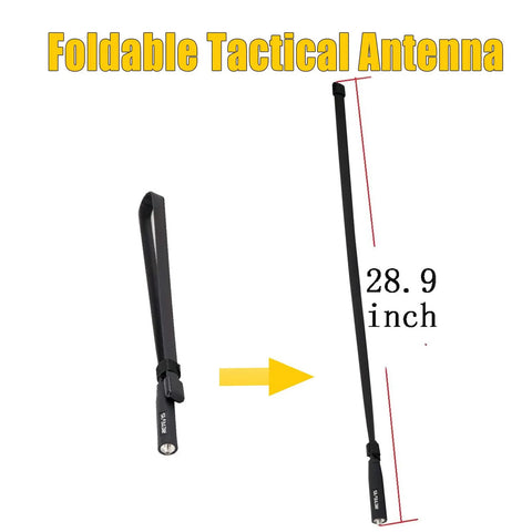 Foldable 29 Inch VHF UHF Ham Radio Antenna With SMA Female Connector High Gain 5dBi For Baofeng UV Series Radios