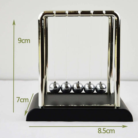Pendulum Balance Newton's Cradle Steel Balls For Science Experiments And Desk Decor, Stainless Steel Mirror Finish