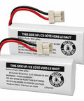 Dead Simple Swap Two Pack 2.4 Volt 300Mah NiMh Rechargeable Batteries For Vtech Cordless Phones Compatible With Bt162342 And Bt262342, showing two battery packs with connectors.