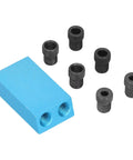 Dope Pocket Hole Jig Kit For Woodworking With 15 Degree Angle Aluminum Alloy Drilling Guide, 7-Piece Set in blue and black