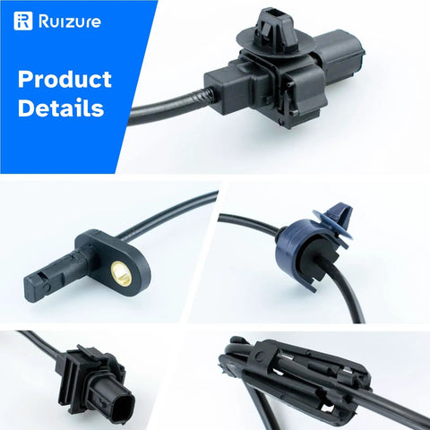 Heavy Duty Front ABS Wheel Speed Sensors for Honda Civic 2006-2011, showing connectors and wiring details.