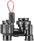 1 Inch Anti Siphon Irrigation Valve With Backflow Preventer, Flow Control And 24V Solenoid, side view with threaded ports