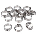 125 Pcs Single Ear Hose Clamps Kit 7 Sizes 7 To 21mm Crimp Hose Clamp Assortment 304 Stainless Steel Rugged Heavy Duty Fuel Line Clamps For Quick Secure Fit And Leak Free Connections