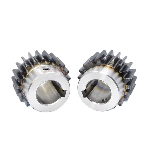 Straight Up Heavy Duty Module 2 Spur Gear With Step Keyway Bore And Bulletproof Carbon Steel, precision gear for custom drivetrain builds.