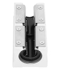 Super Smooth Rock Solid Aluminum Alloy SBR20LUU Linear Ball Bearing Slide Block With Anodized Oxidized Finish For Zero Slop Precision Motion In Industrial Automation And Heavy Duty Applications Featuring 20mm Bore Rail Bushing, top view showing black housing and silver aluminum parts.