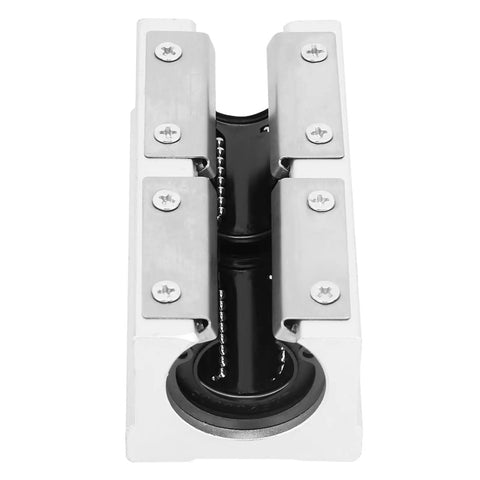 Slick 20mm Aluminum Long Rail Block With SBR20LUU Linear Motion Guide heavy duty ball bearing slide bushing from above view.