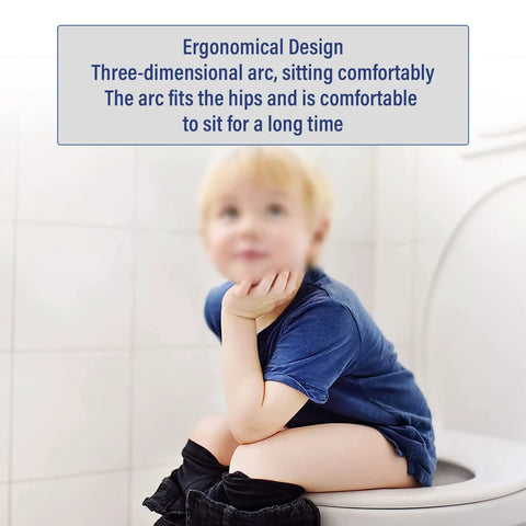 Child using Rock Solid White Square Toilet Seat With Swift Soft Close Action And No Fuss Quick Release Hinges For Silent Drop Fade Resistant Build Universal Bathroom Fixture Upgrade.