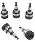 CNC Router Balance Collet Set, 5 Piece High Precision Chucks, 1 To 20mm Clamping Range, 40Cr Steel Tool Holders With Spanner Wrench