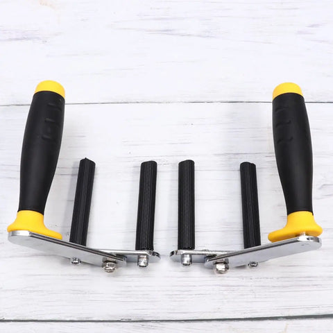 Heavy Duty Gypsum Tile Lifter And Board Carrier With Non Slip Rubber Design For Effortless Drywall Installation And Glass Handling In Any Random Color - close-up of grips and pads