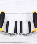 Killer Grip No Sweat Drywall Lifter And Gypsum Board Carrier With Wide Rubber Base Solid Alloy Frame handle grips and support.