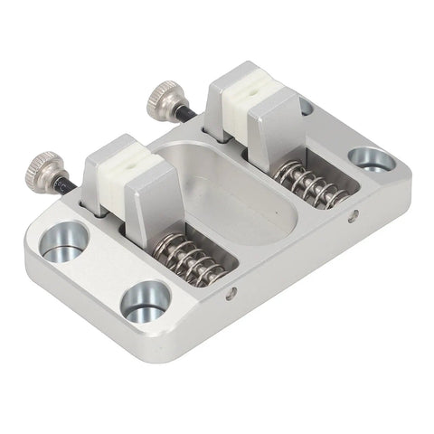 Close-up of Top Tier Helping Hands Soldering Station with four wiggling arms, featuring aluminum frame and ceramic jaws for PCB repair.