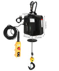 Heavy Duty Electric Lifting Hoist 1100 Lbs Load Capacity Plus 1500 Watt Motor Winch Crane with wired remote control.