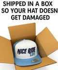Strong Faded Snapback Baseball Cap With Flat Bill, Embroidered Logo in shipping box
