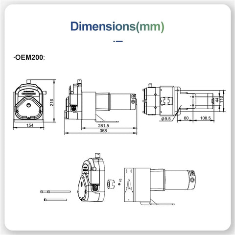 High Performance 200/YZ35-13L Liquid Transfer Peristaltic Metering Pump Operating On Reliable 24V Power Source Perfect For Precise Industrial Dosing Applications And Continuous Fluid Management With Sleek Minimalist Design