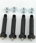 Heavy Duty Trailer Shackle Bolts With Grease Zerks And Lock Nuts 9/16 X 3 1/2 Inches 4 Pack showing bolts and nuts for leaf spring suspension.
