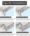Electric Curtain Track System For Heavy Curtains With Apple HomeKit Alexa And Google Home Integration Auto Opener Kit With 4.1M Length Tracks And DIY Segments install tips for single and double straight and 90° bend tracks