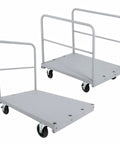 Beefed Up Heavy Duty 36x24 Inch Steel Panel Cart 2 In 1 Industrial Platform Truck With 2200 Lbs Capacity Drywall Dolly with handrails