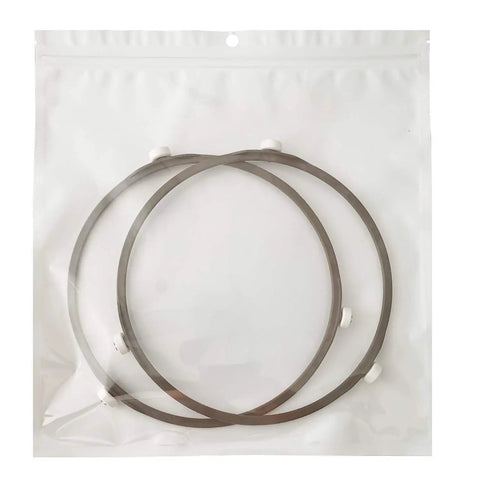 Microwave Glass Turntable Support Ring With Wheels 7 Inch Outer Diameter 6.5 Inch Inner Diameter Wheel Height 0.55 Inch 0.24 Inch Width SPS Plastic High Temp Wear Resistant Antistatic Flame Retardant 2 Pack