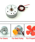 Six Pack Mini Generator Motors Kit For DIY Electronics And School Projects 3V To 12V DC Motors with gears, pulley, propeller
