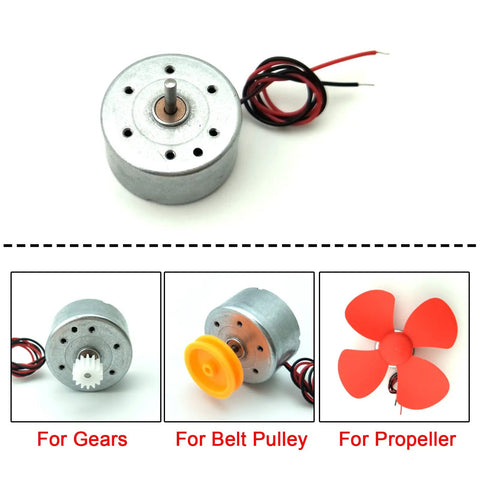 Six Pack Mini Generator Motors Kit For DIY Electronics And School Projects 3V To 12V DC Motors with gears, pulley, propeller