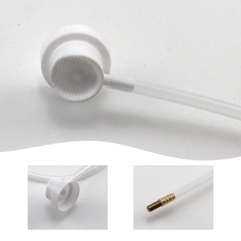 2 Pack 19 Point 7 Inch 360 Degree Spray Nozzle Extension Hose White Wand Aerosol Cans Air Conditioner Cleaner close-up white plastic hose